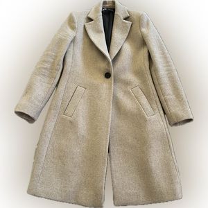 Zara lapel coat size S color nude